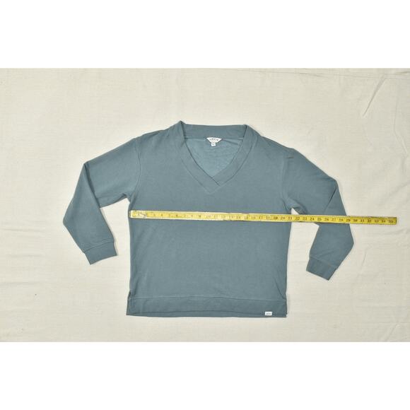 Orvis Classic Collection Women's Green V-Neck Sweatshirt Regular Size M Modal - Picture 3 of 8